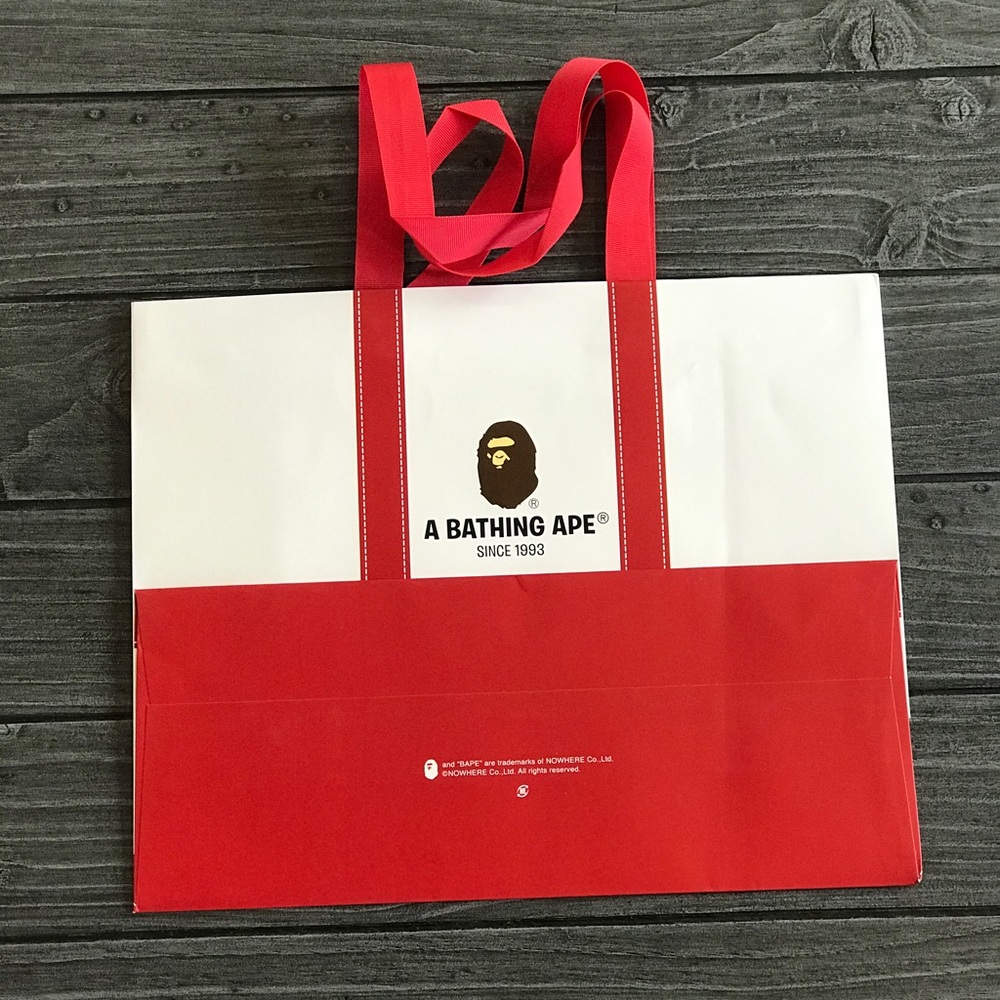 Bape A Bathing Ape Red Gift Shoppers Bag - Picture 7 of 7